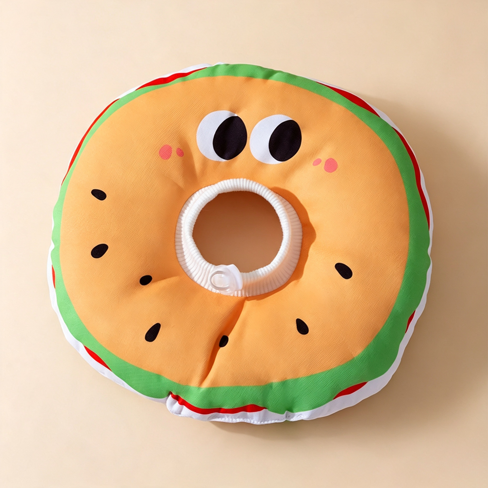 Cute Hamburger Soft Pet Recovery Collar