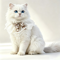 Lace Plaid Bow Pet Collar