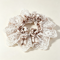 Lace Plaid Bow Pet Collar