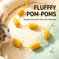 Plush Bear Interactive Cat Wand Toy